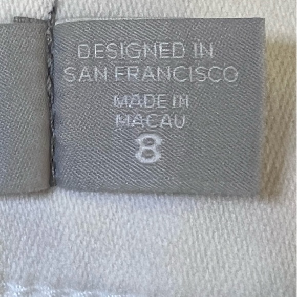 Athleta Sculptek Women’s White High-Rise Cropped Raw Hem Stretchy Jeans Size 8 - Picture 8 of 12